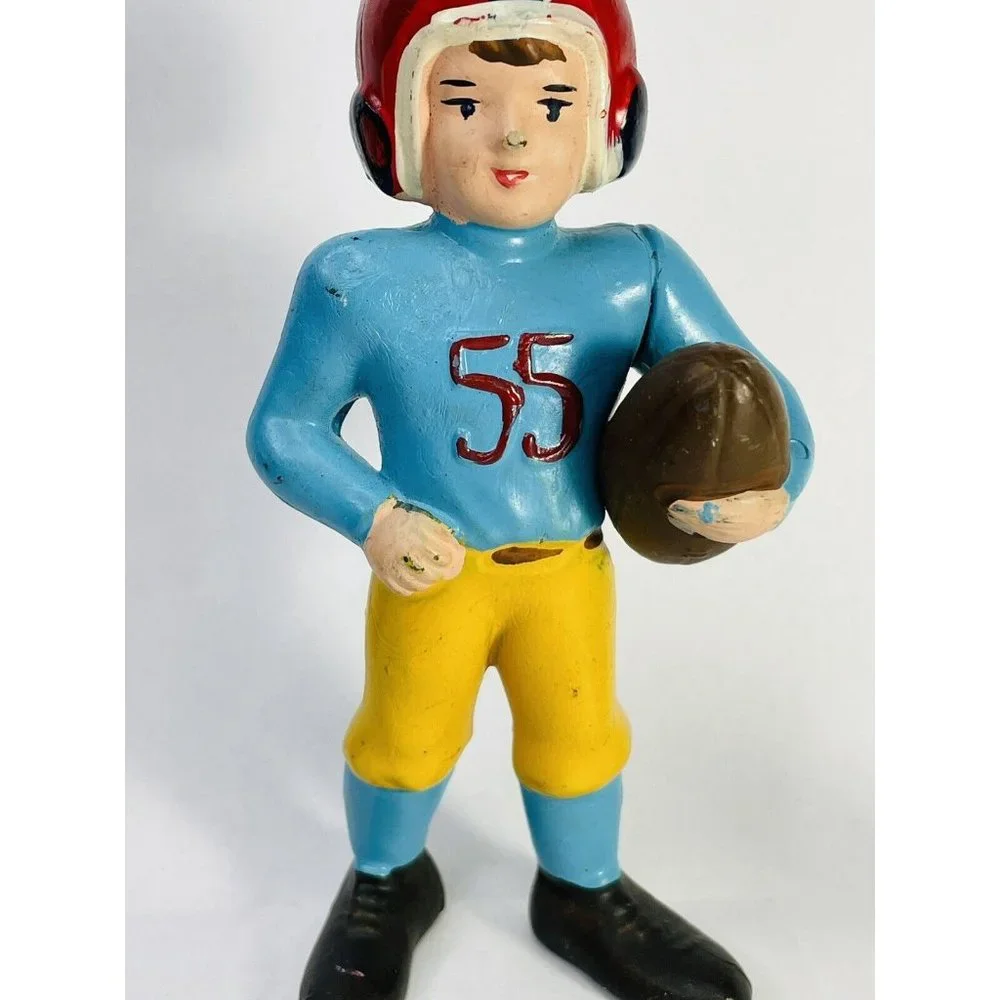 WILTON CAKE TOPPER FOOTBALL PLAYER #55 BOY KID 4.5